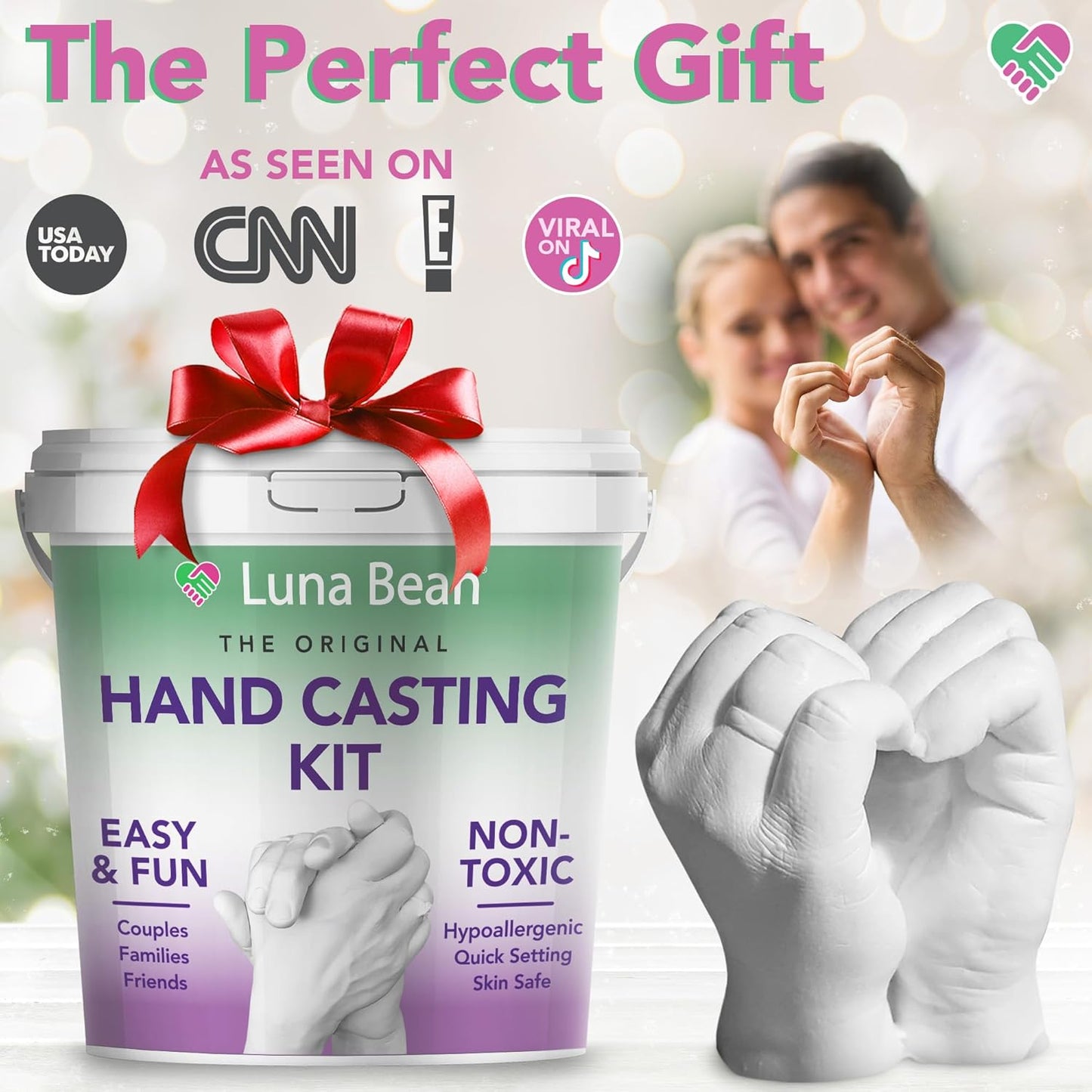 Hand Casting Kit – the Original Hand Mold Kit for Couples – Birthday Gifts, Bridal Shower, Wedding, Engagement Gifts for Her Him Anniversary for Men Women Wife Husband Boyfriend Girlfriend