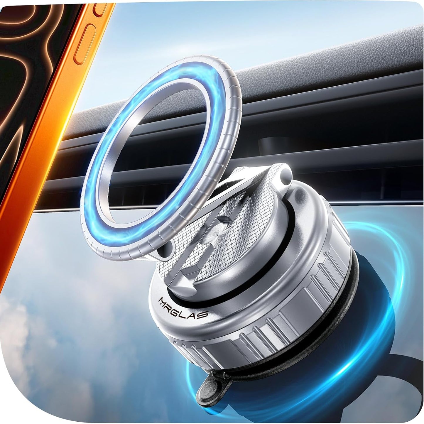 2026 Enhanced 360° Rotating Magnetic Phone Holder - Ultimate Suction Cup Mount for Car, Gym, Kitchen & More!