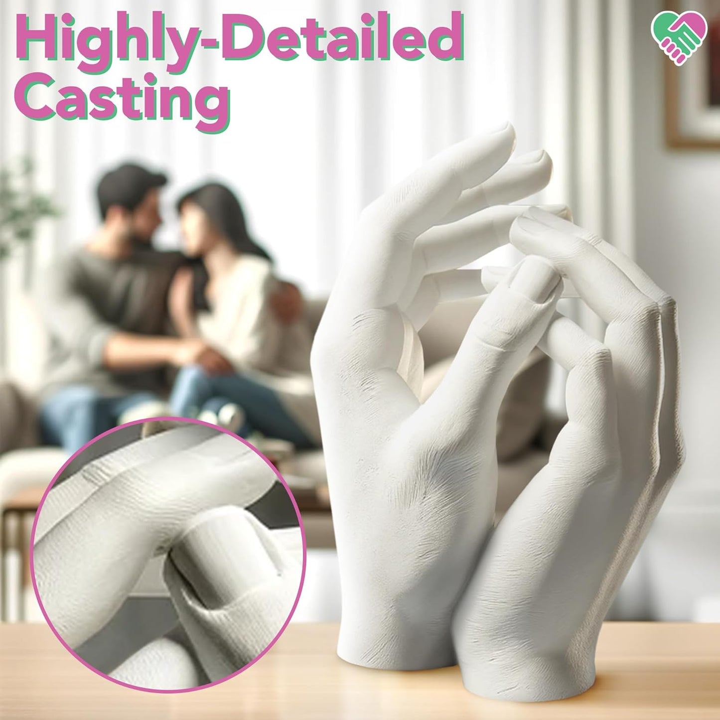Hand Casting Kit – the Original Hand Mold Kit for Couples – Birthday Gifts, Bridal Shower, Wedding, Engagement Gifts for Her Him Anniversary for Men Women Wife Husband Boyfriend Girlfriend