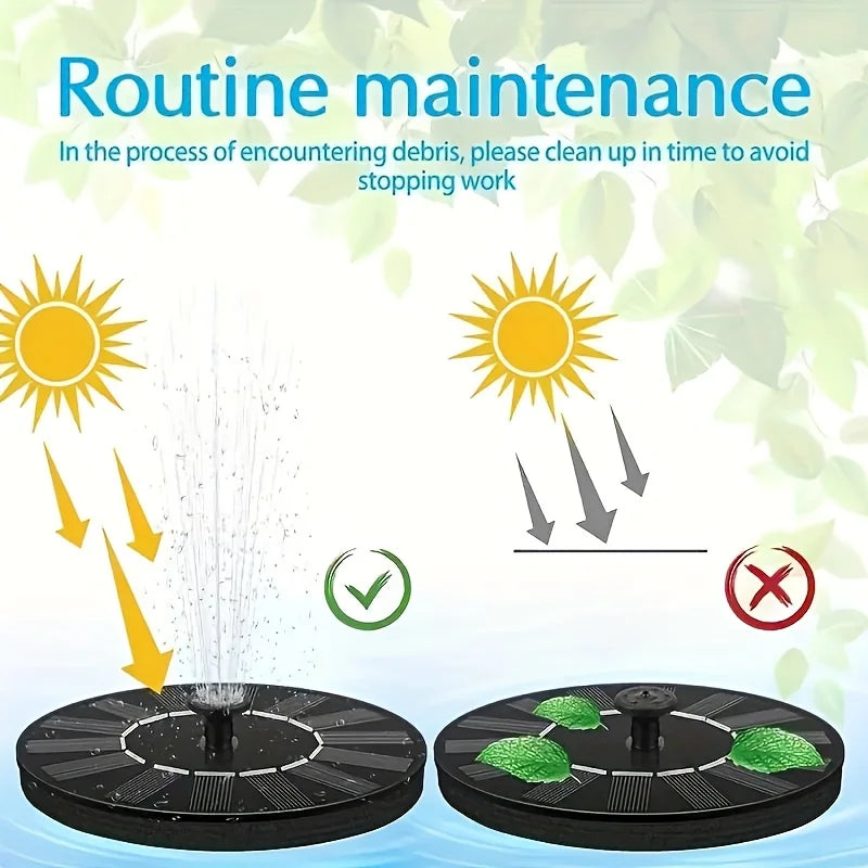 Circular Solar Fountain Pump Outdoor Swimming Pool Mini Floating Fountain Garden Courtyard Water Landscape Decoration Fountain