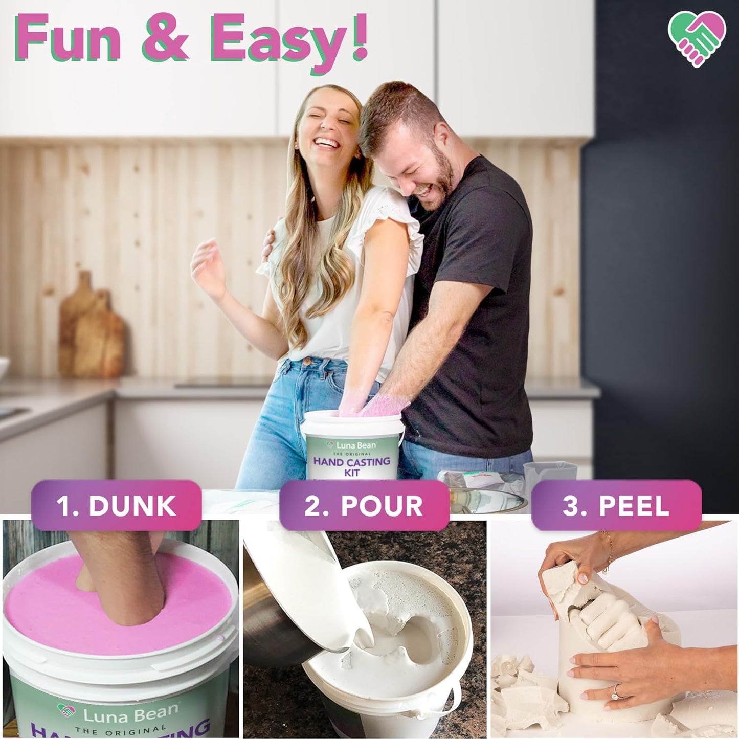 Hand Casting Kit – the Original Hand Mold Kit for Couples – Birthday Gifts, Bridal Shower, Wedding, Engagement Gifts for Her Him Anniversary for Men Women Wife Husband Boyfriend Girlfriend