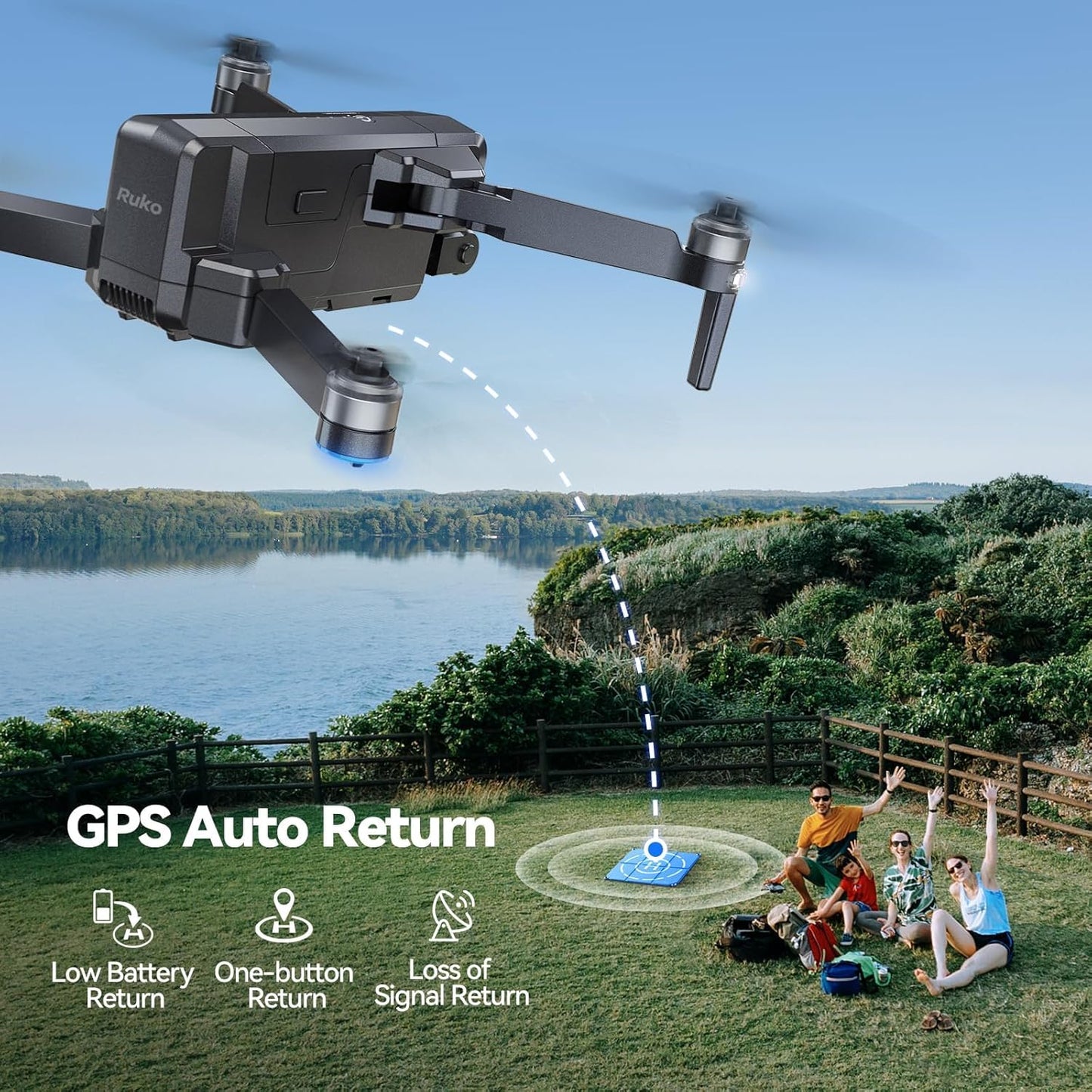 F11GIM2 Drones with Camera for Adults 4K, 64Mins Flight Time, Gimbal & EIS 4K Camera, 16404Ft Digital Video Transmission, GPS Auto-Return Professional Quadcopter, Level 6 Wind Resistance