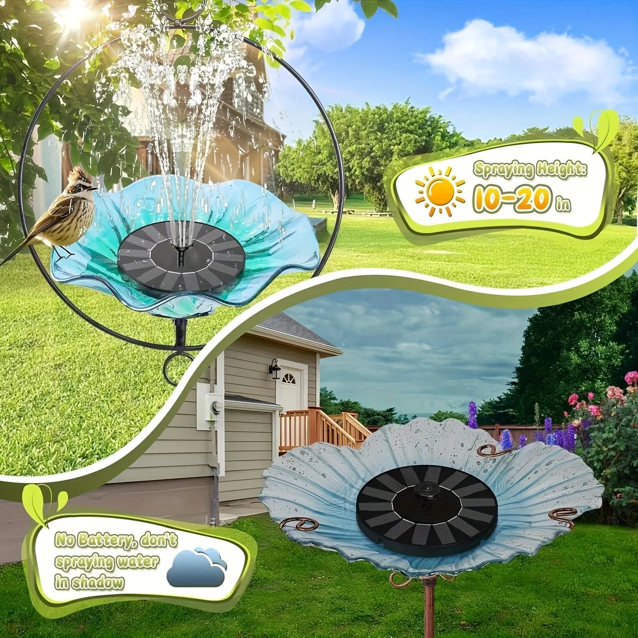 Circular Solar Fountain Pump Outdoor Swimming Pool Mini Floating Fountain Garden Courtyard Water Landscape Decoration Fountain