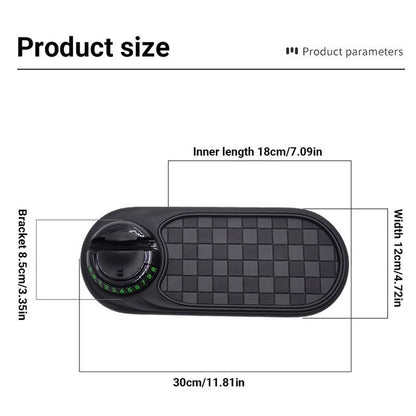 Multifunction Car Anti-Slip Mat, Car Dashboard Mobile Phone Holder, Auto Universal Rotatable anti Skid with Temporary Parking Number