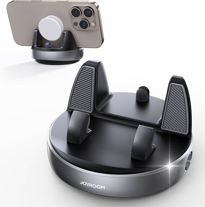 360° Adjustable Car Phone Holder - Anti-Glare Dashboard Stand for Smartphones & GPS, Slip-Free Spring Snap Design