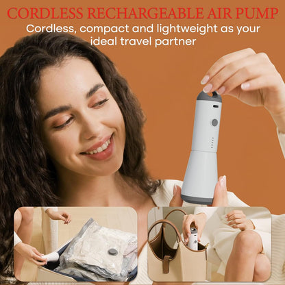 Vacuum Storage Bags with Cordless Air Pump - 10 Pack for Travel & Home, Includes 2 Large, 4 Medium, & 4 Small Bags for Clothes & Blankets