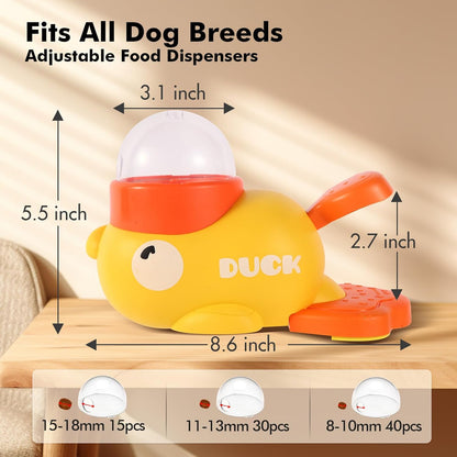 Engaging Duck-Shaped Interactive Dog and Cat Treat Dispenser - Fun Food Puzzle Slow Feeder for IQ Training and Exercise