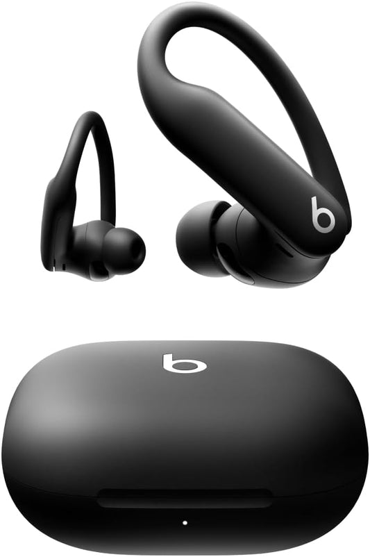 Power Pro 2 Wireless Bluetooth Earbuds - Noise Cancelling, Heart Rate Monitor, IPX4, up to 45H Battery & Charging Case, Works with Apple & Android - Jet Black