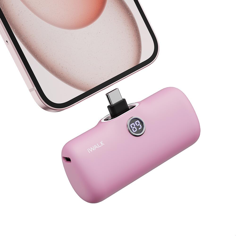 Mini 20W USB-C Portable Charger - 4,800mAh Fast Charging Power Bank for iPhone 15/16, Samsung, and Android Phones - Perfect for Travel