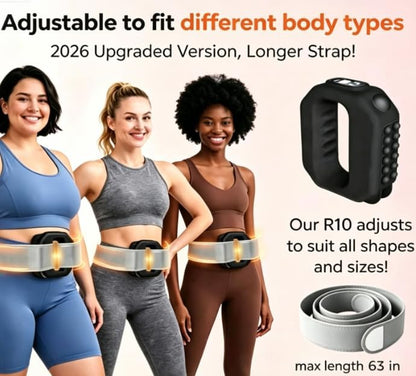 R10 Fascia Ring Massager - Versatile Hands-Free Electric Massage Gun with Ergonomic Waist Belt, Adjustable Modes & Intensities for Ultimate Full-Body Relaxation