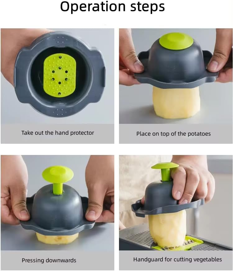 Pro 16-in-1 Multifunctional Vegetable Chopper with 8 Blades - Effortless Slicing, Dicing, and Cutting for Onions, Carrots, and Garlic - Includes Container