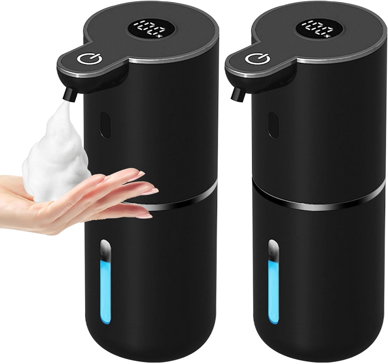 Touchless Automatic Liquid Soap Dispenser - USB Rechargeable, Adjustable 6 Levels, 12.8Oz Wall Mounted for Kitchen & Bathroom - Sleek White Design