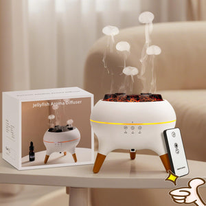 Jellyfish Ultrasonic Diffuser & Humidifier - 0.66Gal, Remote Control, 7 LED Colors, Easy Clean, Quiet Cool Mist for Home, Office, and Nursery