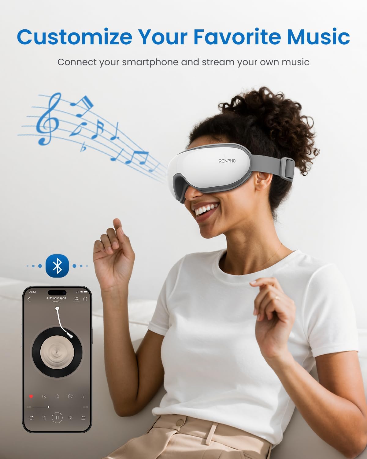 Eyeris 1 Eye Massager with Heat, Birthday Gifts Eye Mask for Mom Dad Women Men Her Him, Smart Sleep Mask for Relax, Reduce Strain
