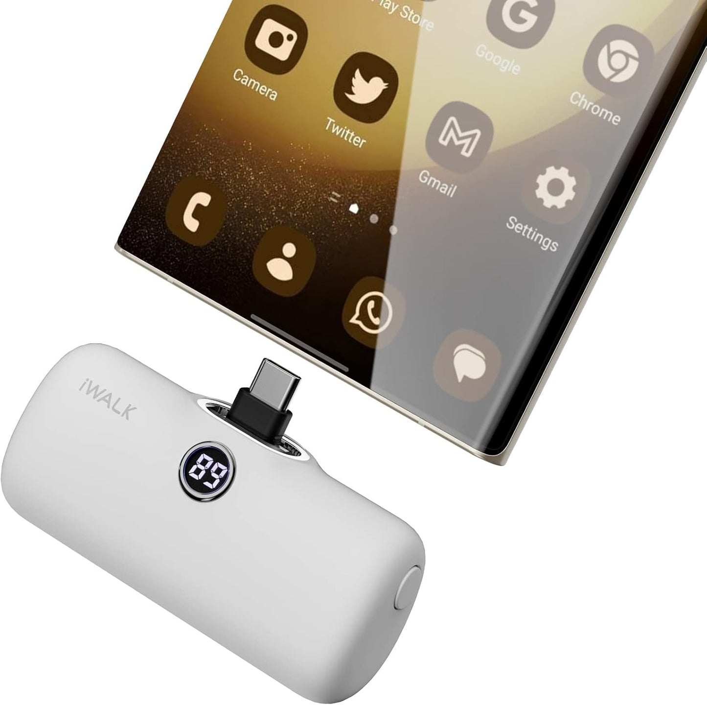 Mini 20W USB-C Portable Charger - 4,800mAh Fast Charging Power Bank for iPhone 15/16, Samsung, and Android Phones - Perfect for Travel