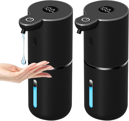 Touchless Automatic Liquid Soap Dispenser - USB Rechargeable, Adjustable 6 Levels, 12.8Oz Wall Mounted for Kitchen & Bathroom - Sleek White Design