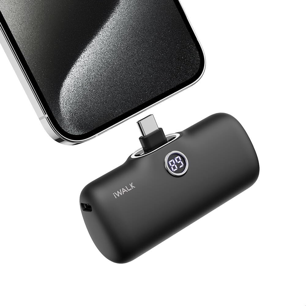 Mini 20W USB-C Portable Charger - 4,800mAh Fast Charging Power Bank for iPhone 15/16, Samsung, and Android Phones - Perfect for Travel