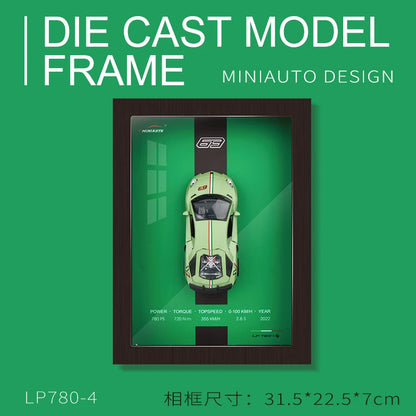 1:32 Photo Frame Version Alloy Metal Sports Car Model Simulation 3D Racing Car 