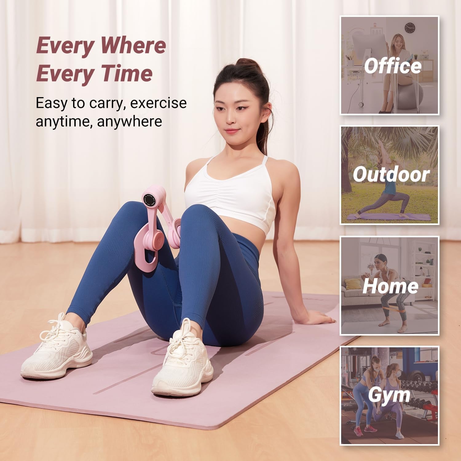 Thigh Trainer - Ultimate Pelvic Floor Muscle & Inner Thigh Workout Equipment for Women, Perfect for Home Gym Strengthening