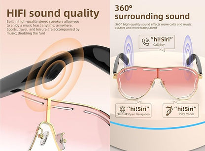Bluetooth Smart Sunglasses F06/F07 – UV Polarized, Music & Call Control Sports Glasses