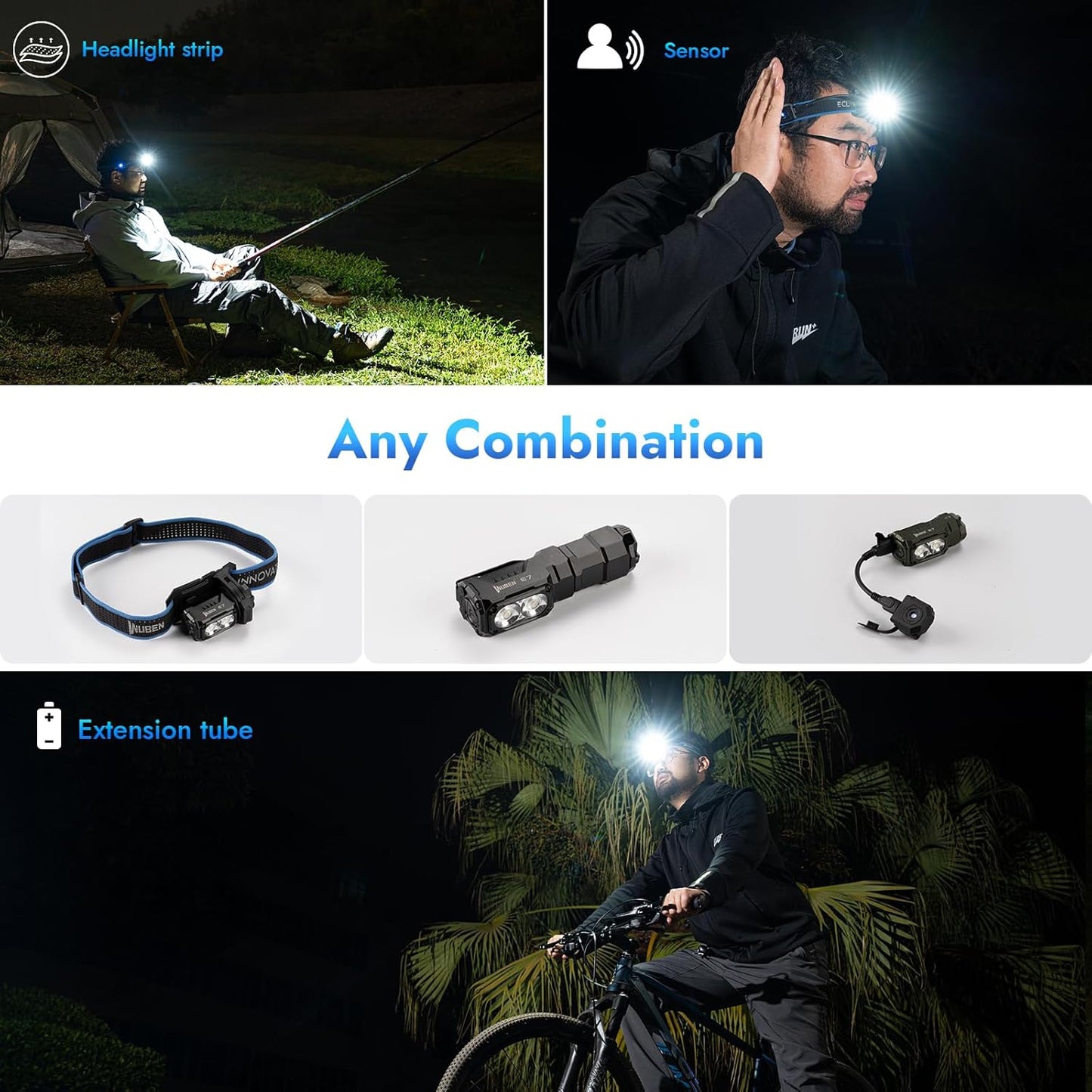 E7 Mini Flashlight - 1800 Lumen Rechargeable LED with Magnet, 6 Bright Modes, IP68 Waterproof, Perfect for Camping and Emergency Use