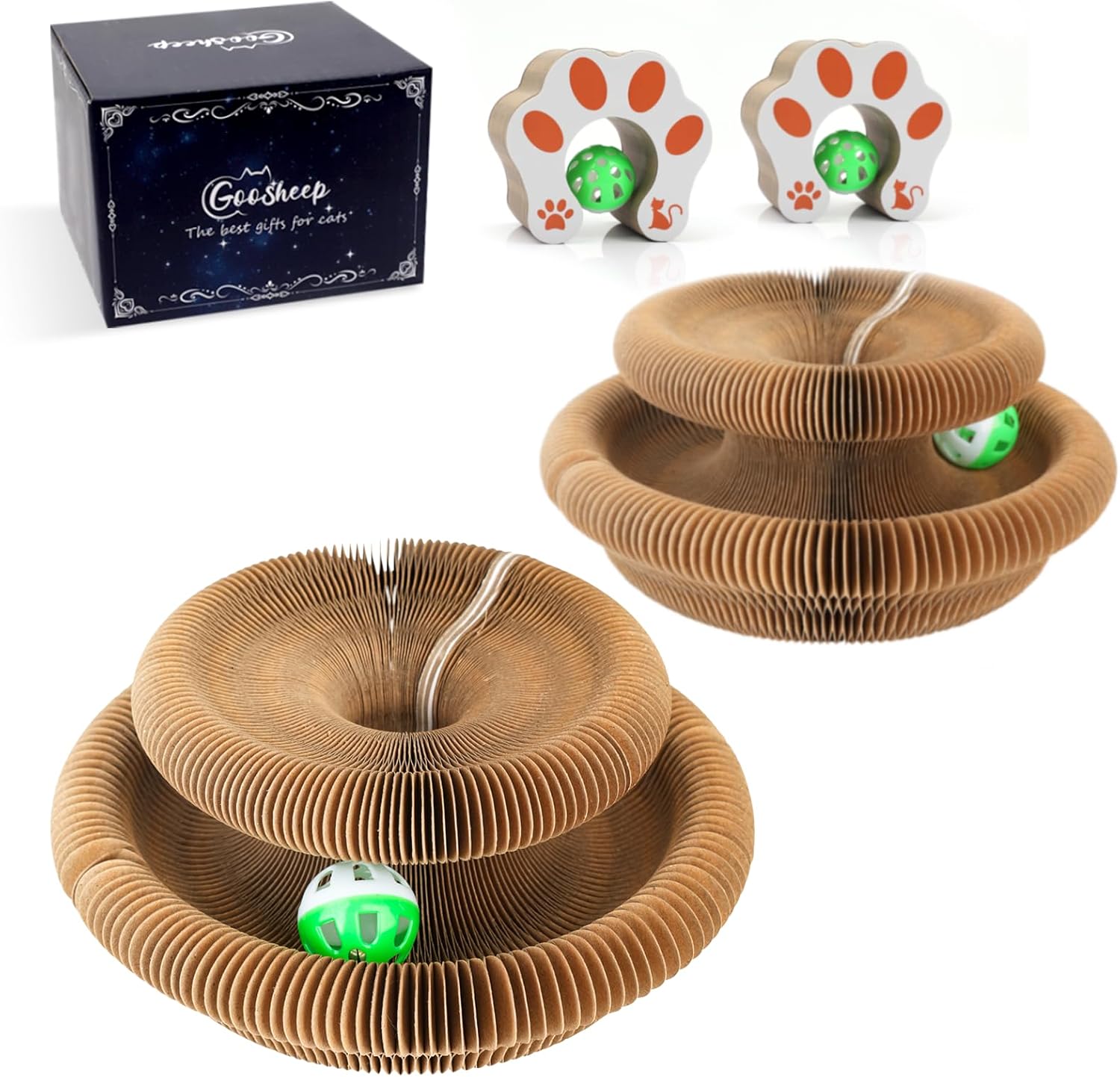 Accordion Magic Cat Scratcher - Fun Cardboard Scratching Pad for Indoor Cats!