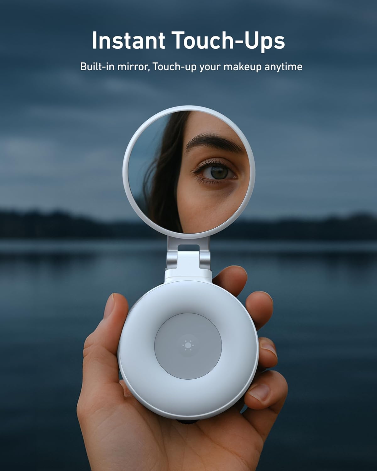 C03 Magnetic Selfie Light - Perfect for iPhone MagSafe, CRI97 360° LED Ring Light with Mirror for Stunning Selfies, Photography, TikTok, Zoom Calls & Video Conferencing