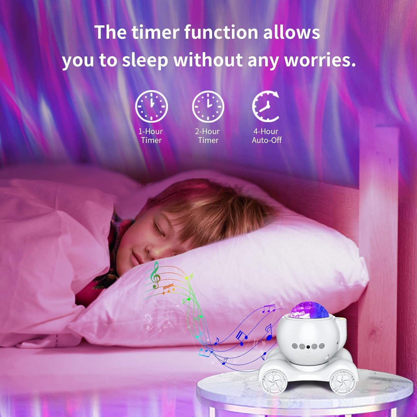 Light Projector - Bluetooth Speaker & White Noise Machine for Relaxation, Sleep, and Parties