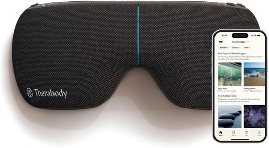 Therabody Smartgoggles (2Nd Generation) Heated Eye Mask & Eye Massager - Blackout Sleep Mask & Temple Massage for Personalized Relaxation, Stress Relief & Headache Relief