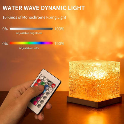 Enchanting Ocean Wave Projector Light - 16 Colors, Remote Control, 3D Water Ripple & Aurora Effects - Perfect Night Light Gift for Kids' Bedrooms!