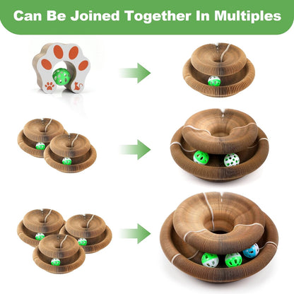 Accordion Magic Cat Scratcher - Fun Cardboard Scratching Pad for Indoor Cats!