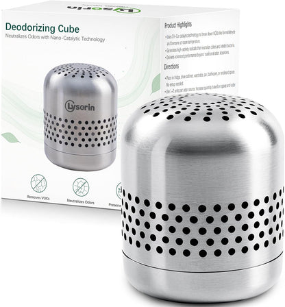10-Year Lasting Refrigerator Deodorizer - Ultimate Odor Eliminator for Fridge, Closet, and Car - Superior to Baking Soda & Charcoal - Advanced Nano Catalyst Technology (1 Pack)