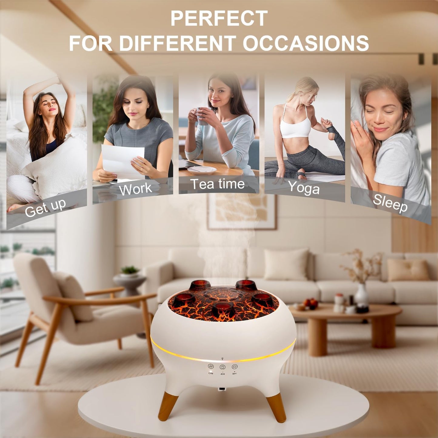 Jellyfish Ultrasonic Diffuser & Humidifier - 0.66Gal, Remote Control, 7 LED Colors, Easy Clean, Quiet Cool Mist for Home, Office, and Nursery
