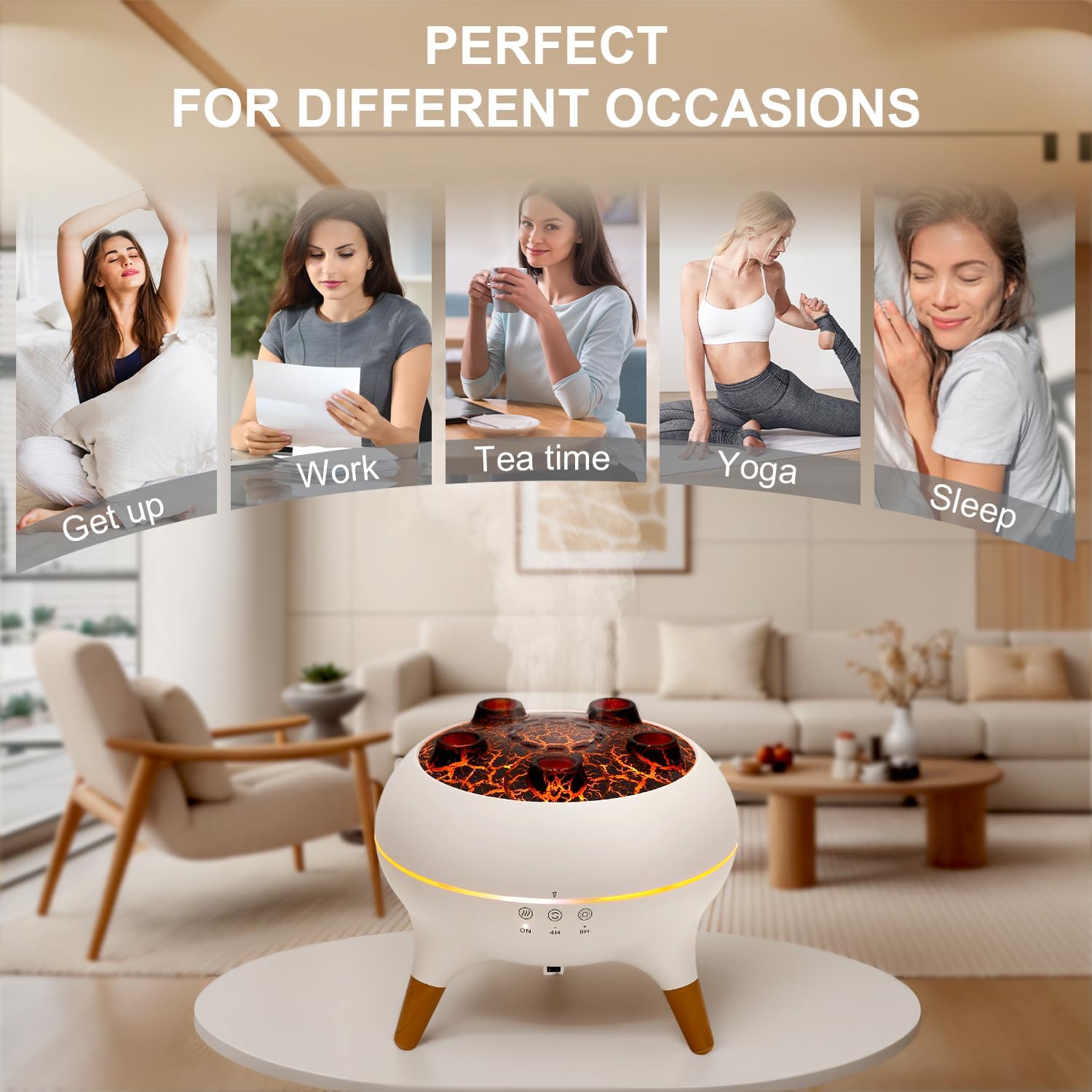 Jellyfish Ultrasonic Diffuser & Humidifier - 0.66Gal, Remote Control, 7 LED Colors, Easy Clean, Quiet Cool Mist for Home, Office, and Nursery