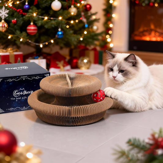 Accordion Magic Cat Scratcher - Fun Cardboard Scratching Pad for Indoor Cats!