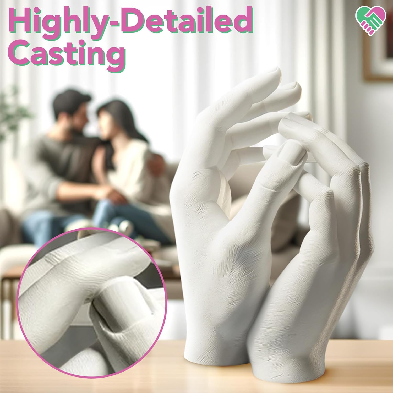 Hand Casting Kit – the Original Hand Mold Kit for Couples – Birthday Gifts, Bridal Shower, Wedding, Engagement Gifts for Her Him Anniversary for Men Women Wife Husband Boyfriend Girlfriend