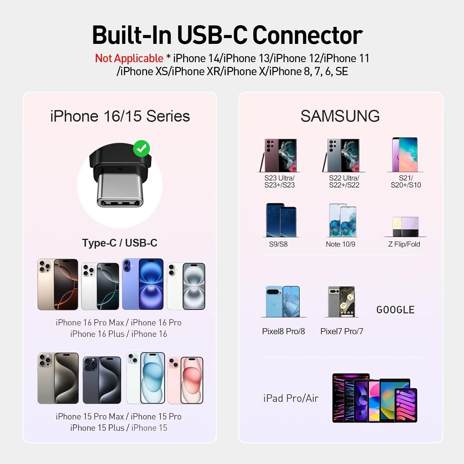 Mini 20W USB-C Portable Charger - 4,800mAh Fast Charging Power Bank for iPhone 15/16, Samsung, and Android Phones - Perfect for Travel