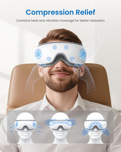 Eyeris 1 Eye Massager with Heat, Birthday Gifts Eye Mask for Mom Dad Women Men Her Him, Smart Sleep Mask for Relax, Reduce Strain