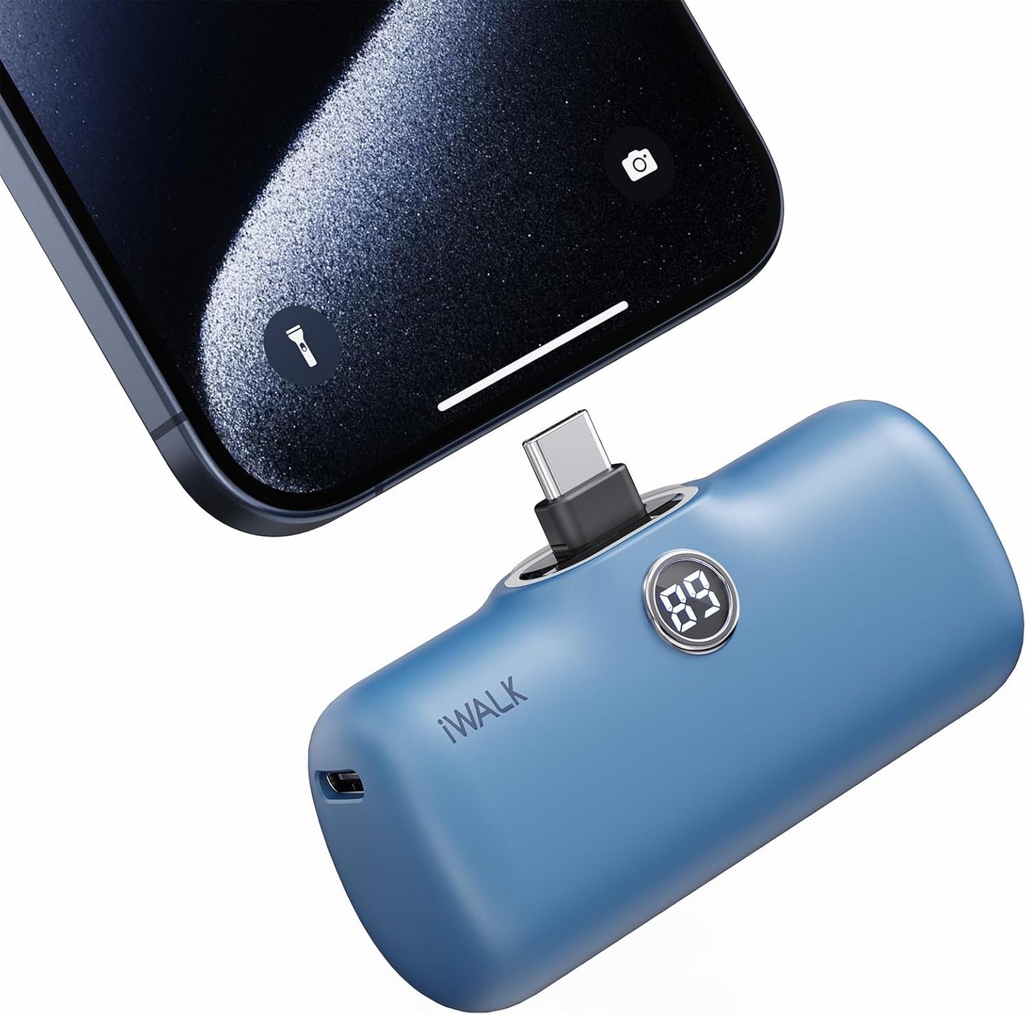 Mini 20W USB-C Portable Charger - 4,800mAh Fast Charging Power Bank for iPhone 15/16, Samsung, and Android Phones - Perfect for Travel