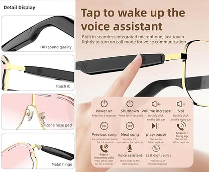Bluetooth Smart Sunglasses F06/F07 – UV Polarized, Music & Call Control Sports Glasses