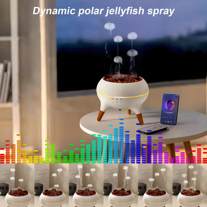 Jellyfish Ultrasonic Diffuser & Humidifier - 0.66Gal, Remote Control, 7 LED Colors, Easy Clean, Quiet Cool Mist for Home, Office, and Nursery
