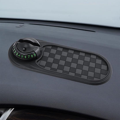 Multifunction Car Anti-Slip Mat, Car Dashboard Mobile Phone Holder, Auto Universal Rotatable anti Skid with Temporary Parking Number