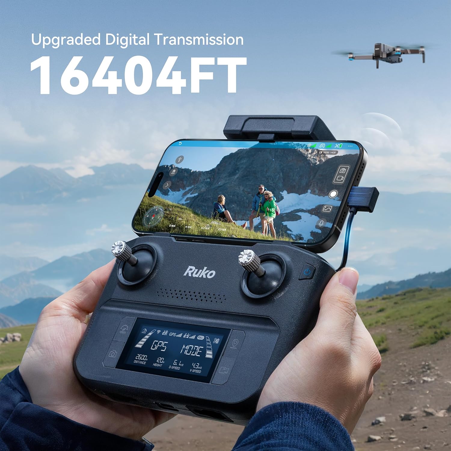 F11GIM2 Drones with Camera for Adults 4K, 64Mins Flight Time, Gimbal & EIS 4K Camera, 16404Ft Digital Video Transmission, GPS Auto-Return Professional Quadcopter, Level 6 Wind Resistance
