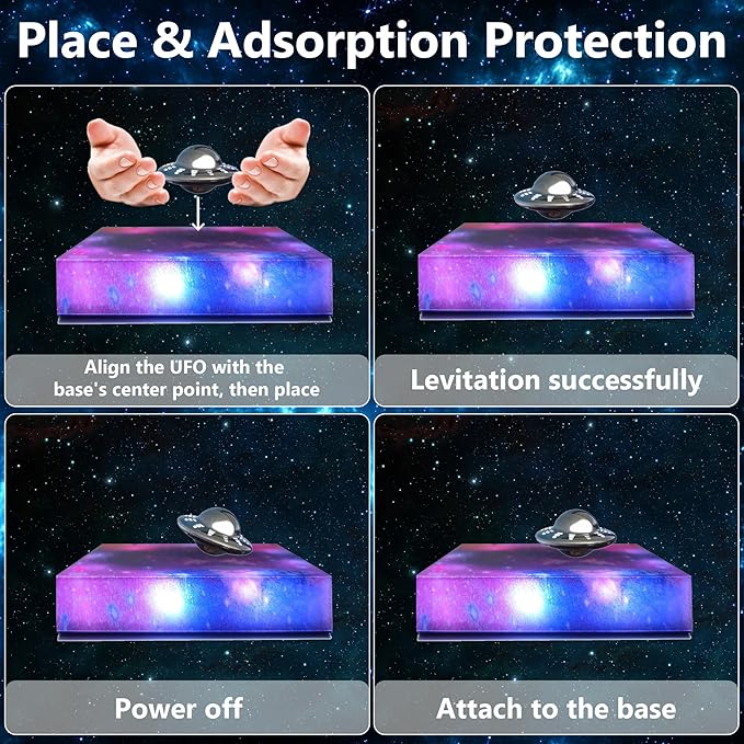 Levitating Magnetic Floating UFO Table Lamp Home Decoration Touch Control