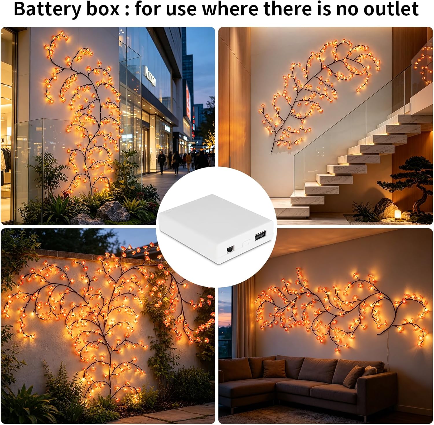 4FT Pink Cherry Blossom Vine Lights - 48 LED Enchanted Willow Branches with Remote Timer, 8 Light Modes, Perfect for Bedroom, Weddings & Christmas Decor, USB Battery Operated
