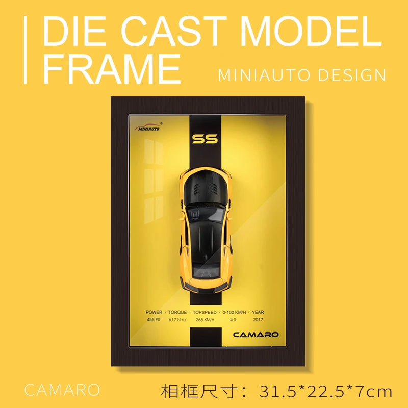 1:32 Photo Frame Version Alloy Metal Sports Car Model Simulation 3D Racing Car 