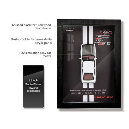 1:32 Photo Frame Version Alloy Metal Sports Car Model Simulation 3D Racing Car 