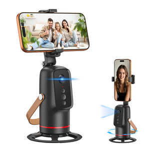 Smart Auto Face Tracking Tripod with Gesture Control - 360° Rotating Phone Mount for Live Streaming, Vlogging, and Selfies