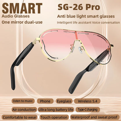 New Men'S Smart Glasses Women'S Bluetooth Sports Glasses Voice Call Control Music UV Polarized Sunglasses Driving Glasses F06 07