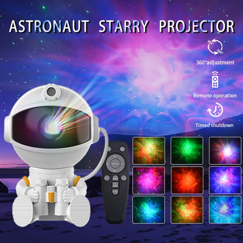 Stunning Astronaut Galaxy Projector - LED Nebula Night Light for Bedroom Decor & Perfect Gift for All Ages